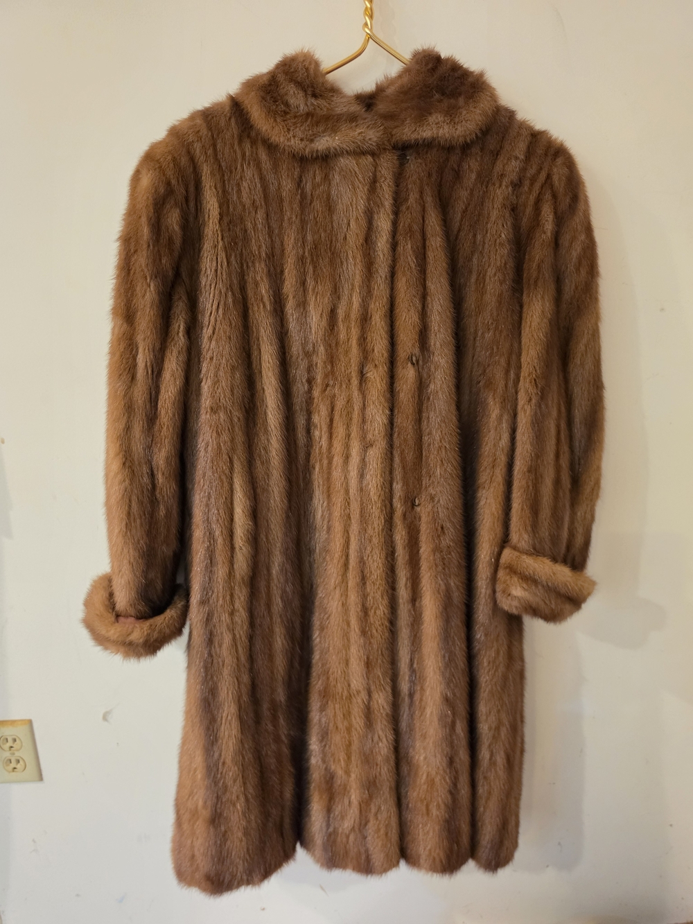 Mink Fur Full Length Coat - Women's Jacket & Coat